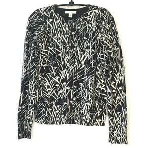 Liz Claiborne Floral Size L Large Long Sleeve Button up Cardigan